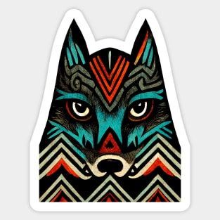 Aztec Wolf II Sticker